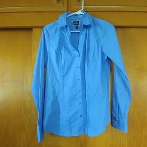 Express Blue Button Down Essential Shirt
